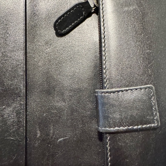 Vintage Coach Black Leather Clutch Wallet - Picture 14 of 16